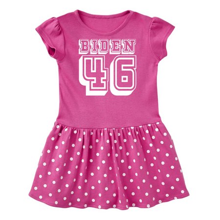 

Inktastic Biden 46 Voting 2020 In Black Text Gift Baby Girl Dress