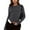 Gray, variant on Workout Crop Tops For Women Slim Fitted Juniors Fashion Long Sleeve Tops Layering Workout Teen Girls Thermal Basic Tee Trendy Y2k V Neck Athletic Tight Shirt Black L