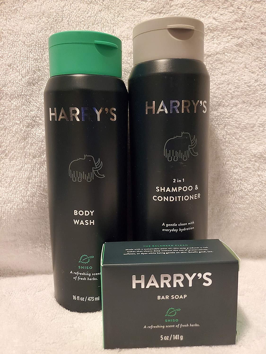 Men's Grooming Set, Harry's Shampoo 14 Oz, Body Wash 16 Oz, and Bar Soap 5 Oz (Shiso) Walmart