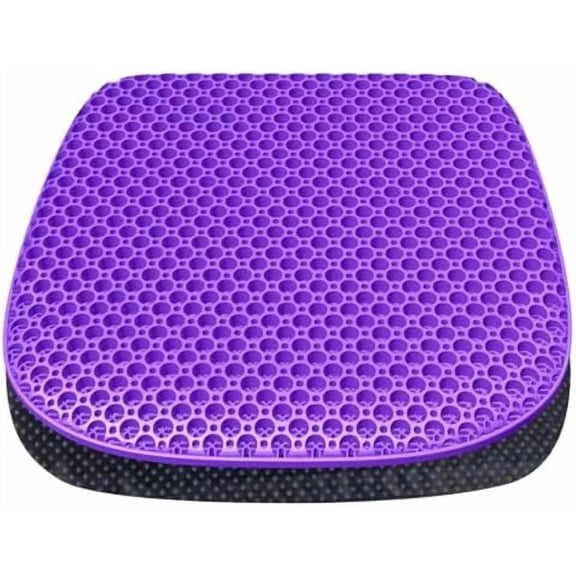 Large Gel Seat Cushion for Long Sitting with Non-Slip Cover,Soft & Breathable,Seat Cushion for Chair,Car,Office,Desk Chair,Wheelchair (17" x 15")