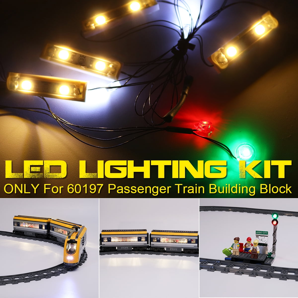 LED Light Kit For Lego 60197 Passenger Train Building Block Model Not Included Walmart