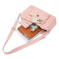 thumbnail image 6 of PULLIMORE Nylon Tote Bag for Women Crossbody Shoulder Bags Messenger Purse Top Handle Satchel Handbags for Travel Work, Pink#2, 6 of 8