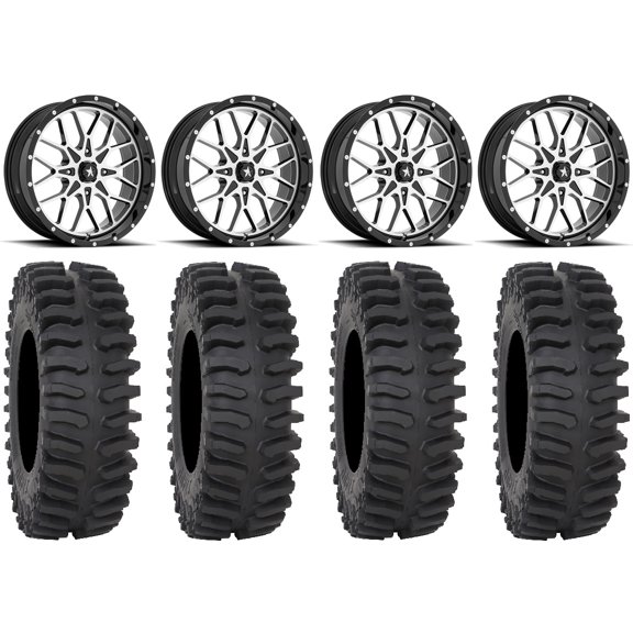 MSA Portal 20" Wheels Machined 35" XT400 Tires Can-Am Maverick X3 / Honda Pioneer 1000 / Talon
