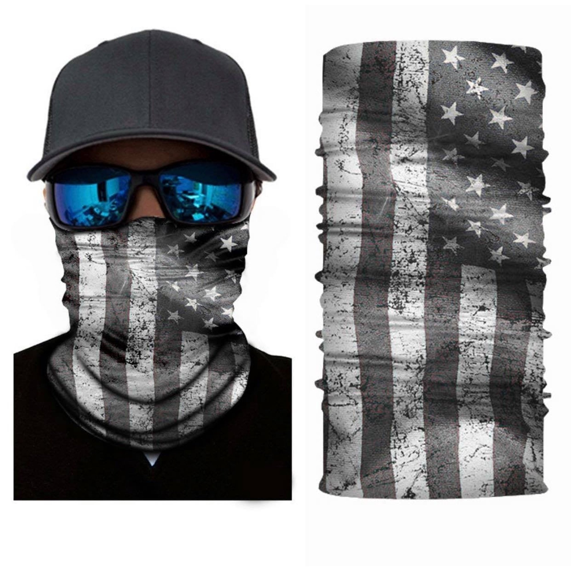 3 Pack American Flag Face Mask Neck Gaiter Headwear for Hiking Cycling & Outdoor Activities