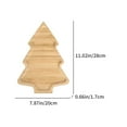 thumbnail image 3 of Latrodar Christmas Wooden Serving Tray Wooden Serving Tray Flatware Tray Tabletop Serving Tray Christmas Table Decoration Supplies Khaki Durable, 3 of 5