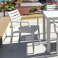 thumbnail image 5 of Compamia Artemis Outdoor Resin Patio Dining Arm Chair in White, 5 of 10