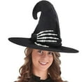 thumbnail image 6 of Elainilye Witch Hats for Woman Girl, Halloween Witches Hats with Skeleton Hand, Witch Wizard-Hat, Halloween Decorations for Outdoor Party Accessories, Black-A, 6 of 6