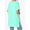thumbnail image 4 of Women's Casual Round Neck Cuffed Short Sleeve Loose Tee Basic Top T-Shirt, 4 of 7
