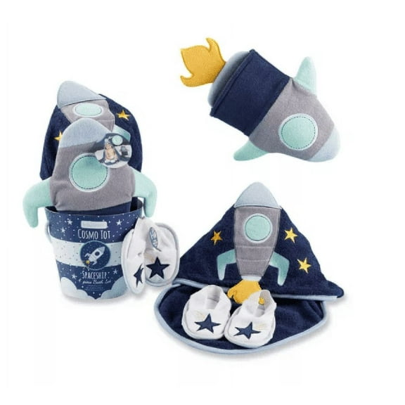 Baby Aspen Cosmo Tot Spaceship 4-Piece Bath Time Gift Set