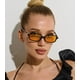 thumbnail image 2 of Gafas de Sol Rectangulares Retro AIEYEZO para Mujeres Negro/Naranja, 2 of 6