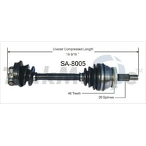 CV Axle Shaft Fits select: 1990-1998 SAAB 9000