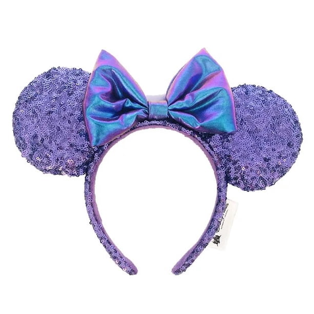 Diadema de orejas de Disney MickeyMinnie para adultos y niños, disfraz de orejas de sirena, Princesa, disfraz de Cosplay, regalo de Navidad