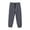 Gray, variant on Men Embroidered Tip Drawstring Elastic High Waist Diagonal Seam Cuffed Ankle Knit Jogger Pants Deep Side Slip Pockets Soft Stretch Daily Commute Loungewear Trousers L