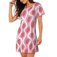 thumbnail image 2 of Xecao Strawberries for Women's Loose Nightgown Sleepwear Short Sleeves Shirt Casual Print Sleepdress, 2 of 6