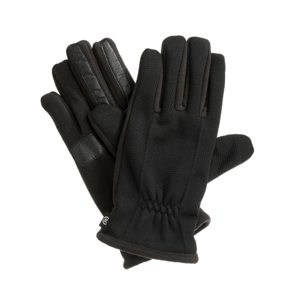 Isotoner Isotoner Smartouch Mens Black Athletic Waterproof Smart