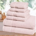 thumbnail image 5 of MALLONI HOME Ultra Soft 6 Pack Cotton Towel Set, Contains 2 Bath Towels 28x55 inch, 2 Hand Towels 16x24 inch & 2 Wash Coths 12x12 inch, Ideal Everyday use, Compact & Lightweight - Pink, 5 of 8