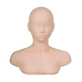 thumbnail image 1 of Cabeza de maniquí para práctica de maquillaje, cabeza de muñeca, modelo de cosmetología profesional suave, de hombros para salón de belleza y, 1 of 8