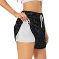 thumbnail image 3 of Lsque Mathematica Science Printed Women's Running Shorts with Liner Pockets,Elastic Quick Dry Workout Athletic Gym Yoga Shorts,Womens High Waist Shorts-Medium, 3 of 9