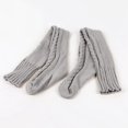 thumbnail image 3 of Hauaitttt Women's Knit High Boots Socks Extra Long Winter Over The Knee Stockings Leggings Sock Knee High Thigh High Stockings with Garter Belt Set Fishnet Lamp Garter Dress with Attached Stockings, 3 of 3