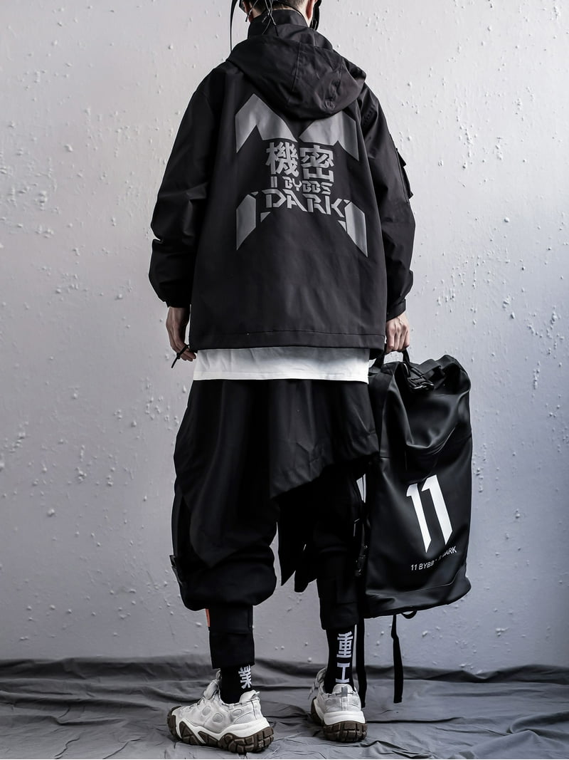 Niepce Inc Japanese Streetwear Kanji Techwear Black