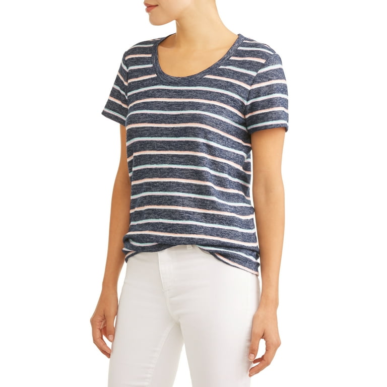 Women's Short Striped T-Shirt Walmart.com