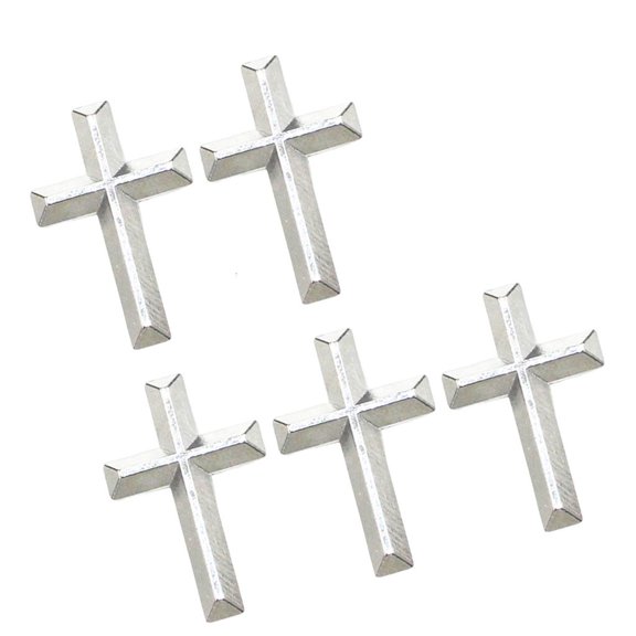 Giaone 5pcs Crucifix Brooch Metal Badge Trendy Corsage Pins Fashion Unisex Accessory
