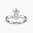 thumbnail image 2 of Earth Jewel 14K White Gold Plated Diamond Engagement Ring - 2.13 Ct Marquise Cut Lab Created Diamond Ring for Women - Timeless Wedding Ring for Her - Perfect Gifts or Special Celebrations, 2 of 4