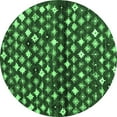 thumbnail image 1 of Ahgly Company Indoor Round Abstract Emerald Green Contemporary Area Rugs, 5' Round, 1 of 4