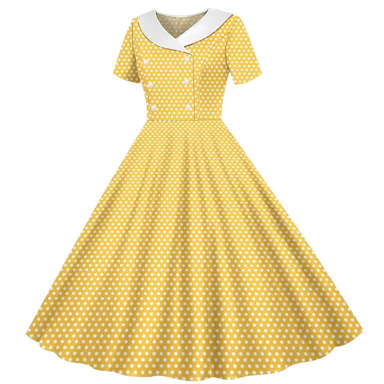 pastel yellow vintage dress Vintage 1960 Ladies HENRY LEE Pastel Yellow Dress w/ Floral Embroidery 29" W