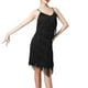 thumbnail image 1 of Vestido de mujer con borlas de lentejuelas y cuello en V para Samba, fiesta, Cha Cha Negro, 1 of 6