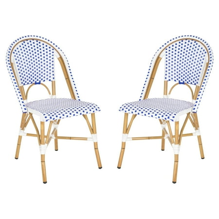 Contemporary Stacking Dining Chairs - Safavieh Salcha Indoor/Outdoor Stacking Side Chair, Set of 2
