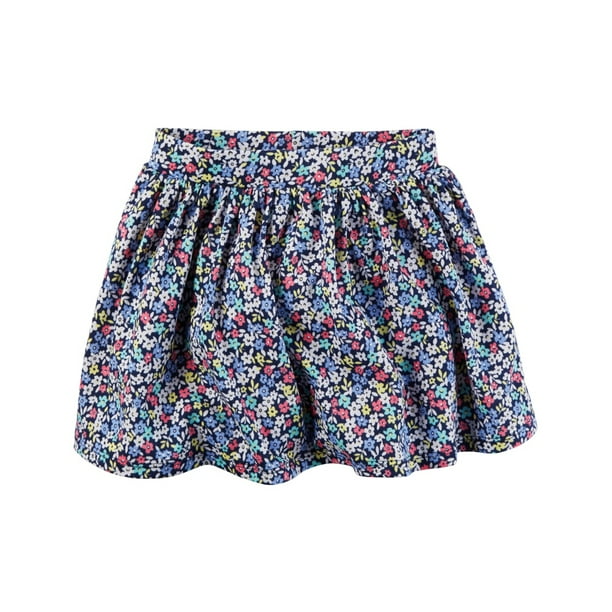 Carter's Carters Little Girls Floral Skort Blue