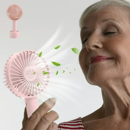 

100Fens Mini Handheld Fan Small Lightweight Portable Privy Handheld Fan Battery Powered USB Rechargeable 3 Speed Adjustable Cute Fan Desk Desk Fan.