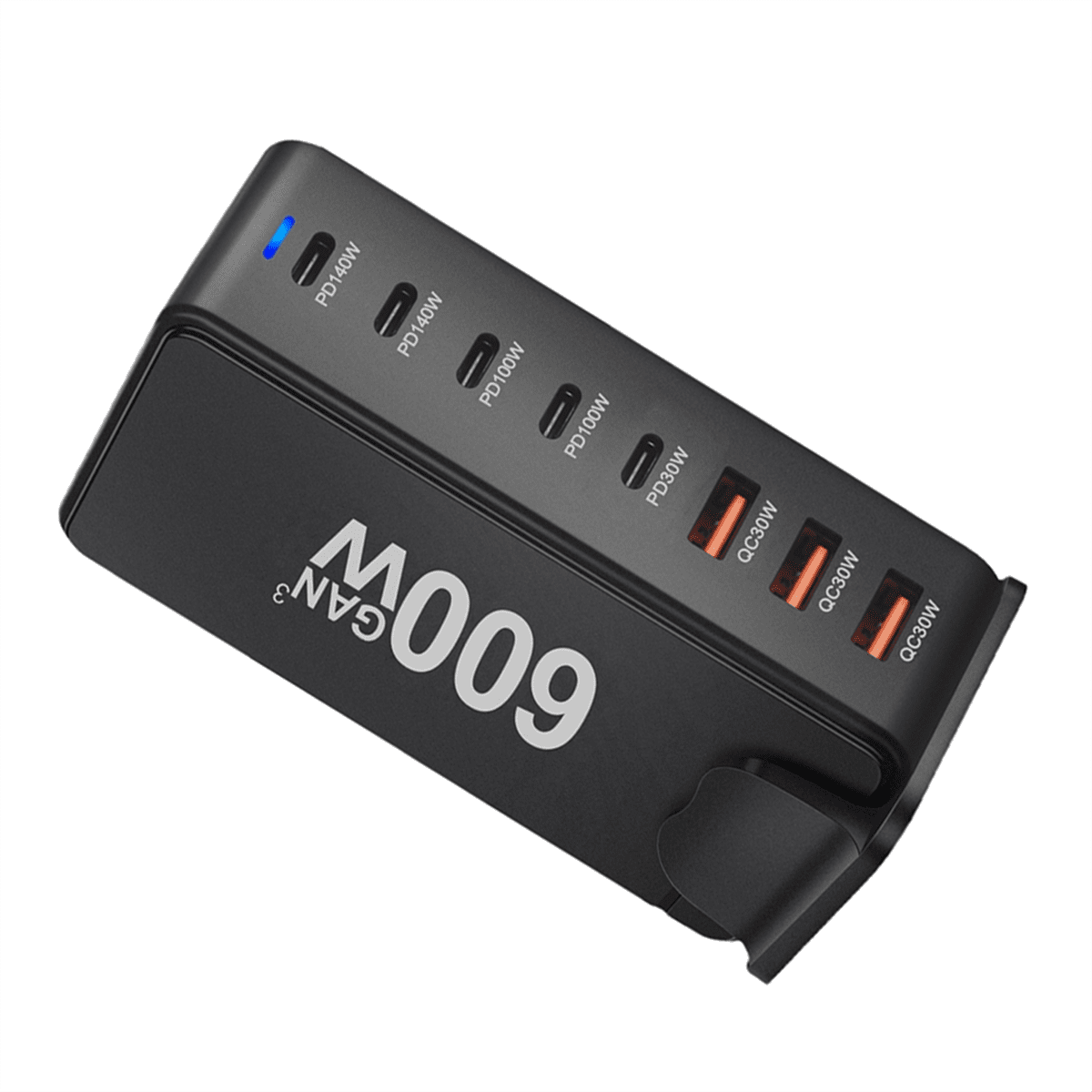 Fast Charging 600W Desktop GaN Quick PD Charger 8 Ports USB Type C Mobile Phone Laptop PC Dock Stand US Plug