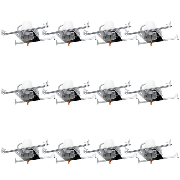 Sunco 12 Pack 4 Inch Can Lights Housing New Construction, Recessed Can Housing For Ceiling, Hard Wired, TP24 Connector, 120-277V, Air Tight Steel, IC Rated, Easy Install UL