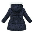 thumbnail image 4 of Ahdbta Boys Girls Puffer Jackets Elastic Waisted Button Zipper Warm Padded Coats Windproof Printed Hooded Outwears with Pockets, 4 of 8