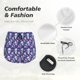 thumbnail image 4 of Balery Skull Purple Flower Pantalones cortos deportivos para mujer con forro y dos bolsillos, elásticos, para entrenamiento, gimnasio, yoga-Small, 4 of 7