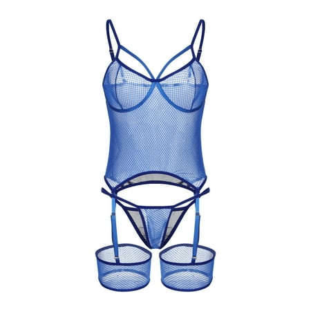 

LBECLEY Womens Lingerie Ruffle Underwear for Women Plus Size Underwear Dress Up Outdoorladies Fringe Kimonos for Women Push Up Bras for Women Blue L