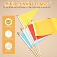 thumbnail image 3 of Uxcell 8x3 Inch Mini Pennant Flags, 25 Pcs Small Handheld Flag for DIY Celebration Sports,Red, 3 of 6