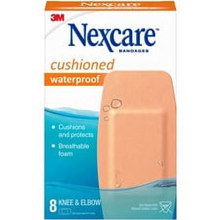 Nexcare Extra-Cushion Knee/Elbow Bandages - 1.88" x 4" - 8/Box - Beige - Foam | Bundle of 5