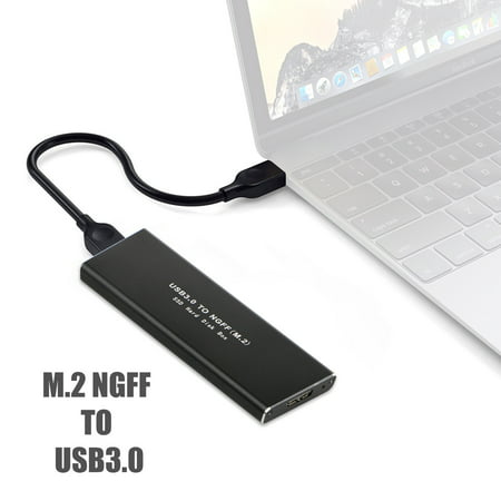M.2 SATA SSD to USB 3.0 External SSD Reader Converter Adapter Enclosure with UASP, Support NGFF M.2 2280 2260 2242 2230 (Best Thunderbolt Enclosure For Ssd)