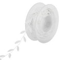 thumbnail image 2 of Cinta de satén de 16 yardas con hojas para manualidades, coronas, accesorios y regalos. blanco, 2 of 7
