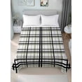 thumbnail image 4 of Sage Green Black Plaid Flat Sheet Only Twin Size, Soft Breathable Bed Top Sheets for Mattress, Farmhouse Green Black Checkered Luxury Bedding Flat Sheets for Home Hotel Bedroom Bed Protection, 4 of 9