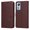 Brown, variant on Wallet Phone Case for Xiaomi 12 Lite with Card Holder and Stand Function Pink