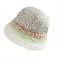 thumbnail image 5 of Winter Hats for Women Fleece Lined Beanie Knit Chunky Womens Snow Cap Women's Winter Plush Warm Ear Protection Matching Color Bucket Basin Hat Beige, 5 of 7