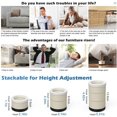 thumbnail image 4 of DEWEL 4-Pack Adjustable Height Furniture Risers, 4 of 10