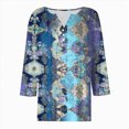 thumbnail image 4 of Towmus 3/4 Length Sleeve Womens Tops V Neck Tunic Tops Loose Fit Dressy Casual Shirts Blouses, 4 of 5