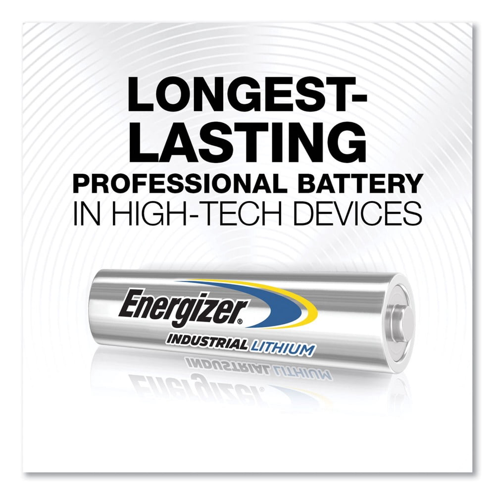 Energizer Industrial Lithium AAA Batteries, Pack Of 24 Batteries, L92
