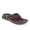 Dark Tan, variant on Mens Luka Synthetic Leather Casual Flip Flop Sandal Shoe