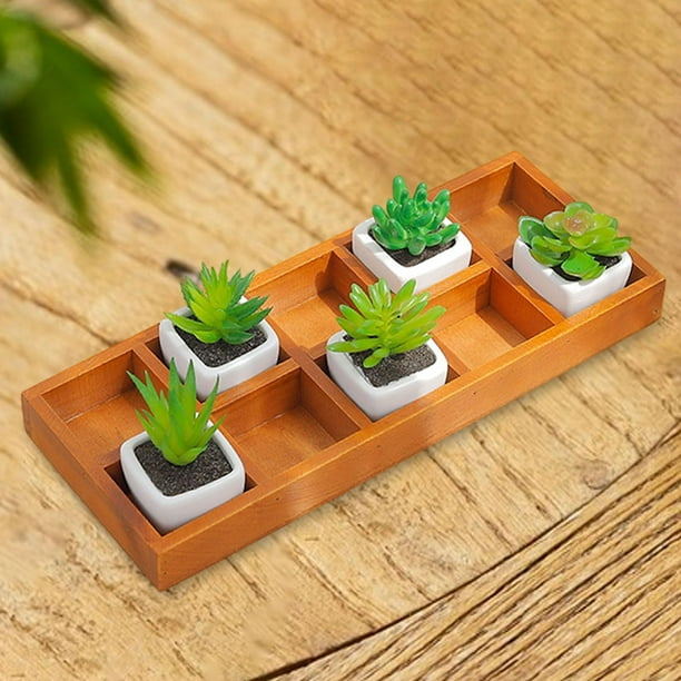 Caja de almacenamiento de madera con 10 compartimentos, compartimento organizador decorativo con compartimentos para joyas y objetos de colección.